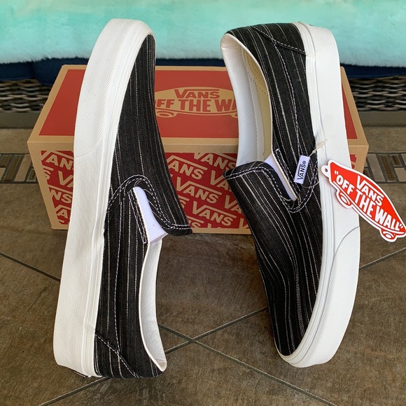 VANS CLASSIC SLIP ON SUITING Black/Stripes Men’s - Picture 7 of 17
